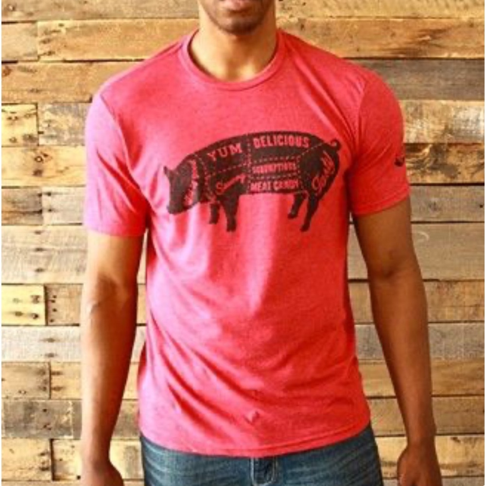 Mason Jar Label tasty pig tee